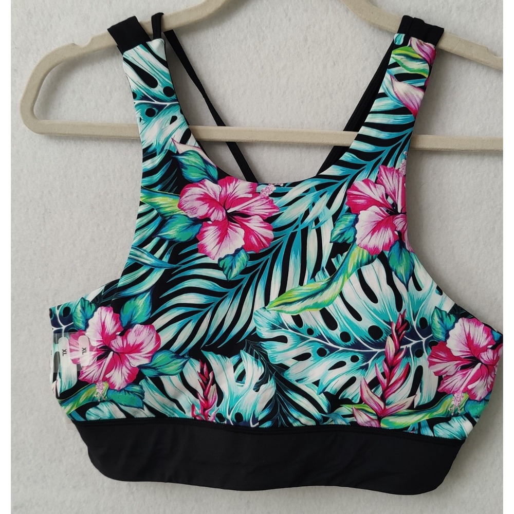 Salt Life Women's‎ Blue Hawaiian Sports Bra Size Small (S) SLJ6032